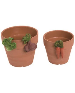 Resin 3in Multicolor Spring Veggie Pot Hangers Home