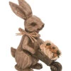 Resin 9in Brown Spring Carved Bunny With Carrot In Wheelbarrow Figurine Home 1 Resin 9in Brown Spring Carved Bunny With Carrot In Wheelbarrow Figurine Home -Home Accents Shop 3050556752 RLLD 1