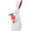Ceramic 12in White Easter Smooth Bunny With Carrot Statuette Home -Home Accents Shop 3050556791 RLLD 1