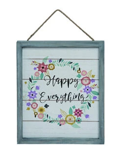 Wood Multicolor Easter Hello Spring Hanging Wall Decor Home