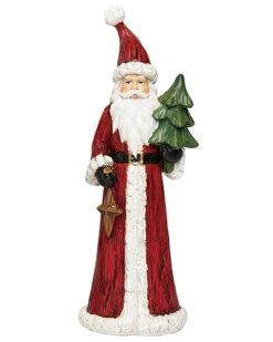 Resin 10in Multicolored Christmas Classic Rustic Santa Decor Home