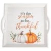 Wood 15.75In Multicolored Harvest Gratitude Pumpkin Tray Home -Home Accents Shop 3050626602 RLLD 1