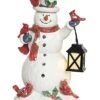 Resin 11.75in Multicolored Christmas Light Up Snowman And Cardinals Decor Home -Home Accents Shop 3050632740 RLLD 1