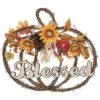 Metal 20In Multicolored Harvest Twig Pumpkin Shaped Blessings Wreath Home -Home Accents Shop 3050646330 RLLD 1