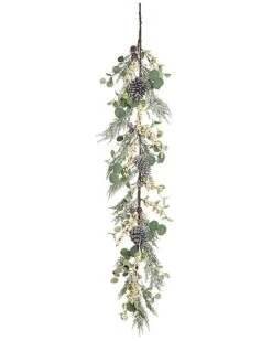 Foam 60in Christmas Eucalyptus Berry Pine Garland Home