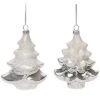 Glass 5in Multicolored Christmas Tree Ornament Set Of 2 Home -Home Accents Shop 3050660256 RLLD 1