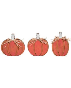 Wood 8in Brown Fall/Harvest Dimensional Decorative Set Home