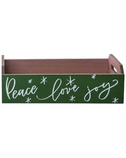 Wood 15.79in Christmas Merry Container Home