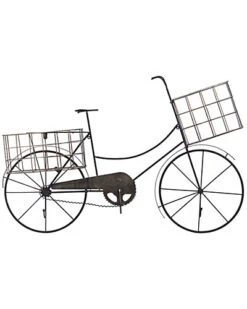 Metal Pewter Spring Bicycle Wall Decor Home