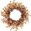 Fabric/Canvas 26In Brown Harvest Yellow Eucalyptus Wreath Home -Home Accents Shop 3050696373 RLLD 1