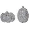 Foam 9.84In Silver Halloween Stud Pumpkins Set Of 2 Home -Home Accents Shop 3050704387 RLLD 1