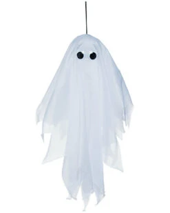 Fabric 20in White Halloween Shaking Ghost Home