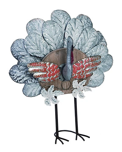 Metal 17in Silver Halloween Standing Turkey Decor Home 3 Metal 17in Silver Halloween Standing Turkey Decor Home