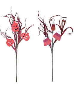 Wood 28in Multicolor Halloween Candy/Jack Spray Set Of 2 Home