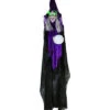 Artificial 72in Black Halloween Motion Activated Witch Crystal Ball Witch Decor Home
