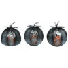 Set Of 3 Metal 11in Silver Halloween Light Up Spooky Pumpkins Home -Home Accents Shop 3050711590 RLLD 1