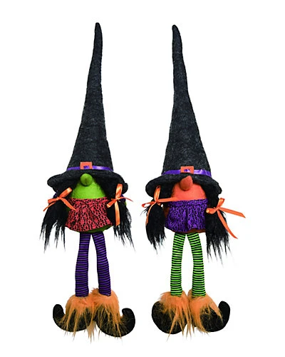 Fabric 24in Multicolor Halloween Plush Witch Shelf Sitter Set Of 2 Home 3 Fabric 24in Multicolor Halloween Plush Witch Shelf Sitter Set Of 2 Home