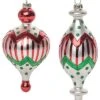 Glass 7.75in Multicolored Christmas Merry Ornament Set Of 2 Home -Home Accents Shop 3050719491 RLLD 1