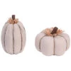 8in Decorative Linen Pumpkin Set Home