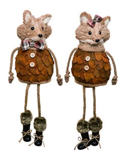 Foam 17in Multicolor Fall/Harvest Fox Decorative Set Home