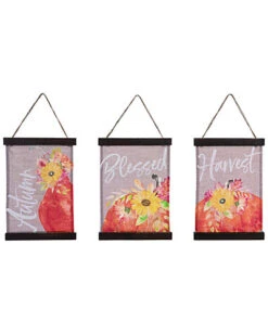 13in Fall Hang Decorative Set Home