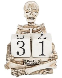 Resin 6In Cream Halloween Frightful Halloween Countdown Decor Set Of 3 Home