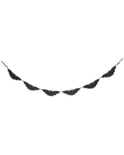 Wood 39.37In Black Halloween Bat Garland Home