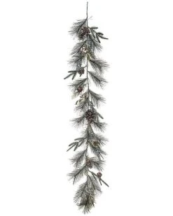 Artificial 60in Christmas Mixed Greenery Garland With Rustic Bells Home