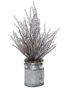 Artificial 14In White Harvest Autumn Stems Arrangement In Jug Home