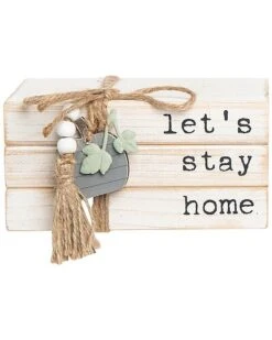 Wood 5.88In Multicolored Harvest Pumpkin Book Stack Home