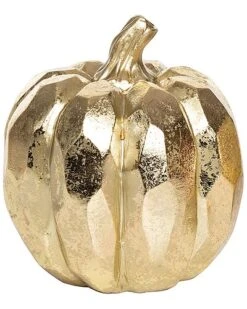 Resin 5.75In Gold Harvest Pumpkins Home