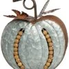 Metal 12In Grey Harvest Beaded Pumpkin Home -Home Accents Shop 3050818927 RLLD 1