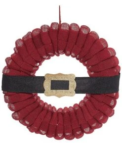 Foam 19.29in Christmas SantaS Burlap Belt Wreath Home