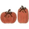 Wood 26.25In Orange Harvest Layered Pumpkins Set Of 2 Home