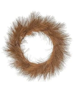 Artificial 20In Amber Harvest Autumn Wreath Home