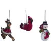 Set Of 3 Resin Red Christmas 1955 Ornaments Home -Home Accents Shop 3050853323 RLLD 1
