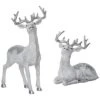 Resin 10in Christmas Glitz Reindeer Decor Set Of 2 Home -Home Accents Shop 3050876408 RLLD 1