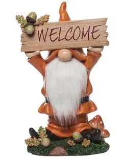 Resin 15.75In Multicolored Harvest Welcome Gnome Decor Home