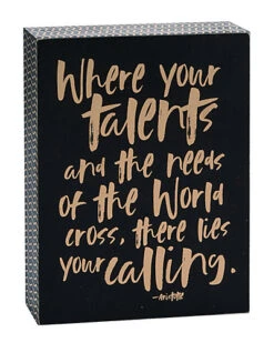 Wood Gold Spring Encouraging Talents Word Wall Art Decor Home