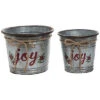Rustic Handcraft Set Of 2 Joy Containers Home -Home Accents Shop 3050953467 RLLD 1