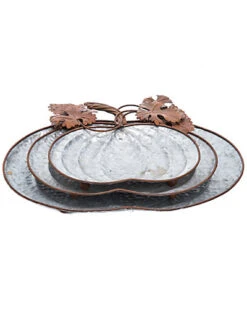 Metal 14in Silver Harvest Galvanized Pum Home