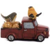 Resin 7in Red Harvest Birds On Truck Home