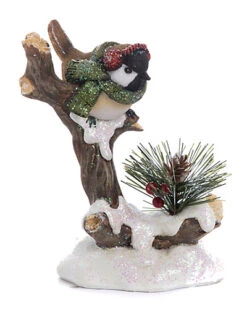 Traditions Snow Bird On Branch Home