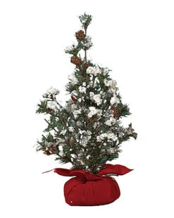 Holiday Floral Small Tree In Gift Bag With Berries Home