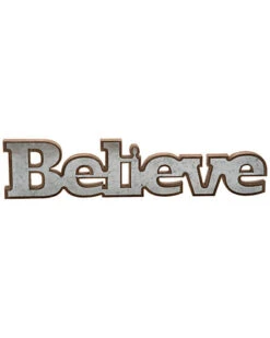 Rustic Handcraft Believe Sign Home
