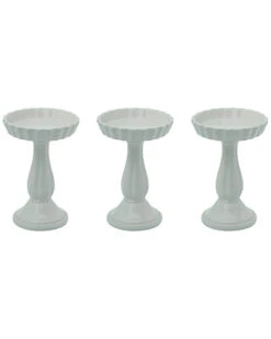 Set Of 3 Decorative Egg Pedestals Home