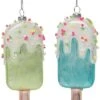 Glass 5.88in Multicolored Christmas Popsicle Ornament Set Of 2 Home -Home Accents Shop 3050975898 RLLD 1