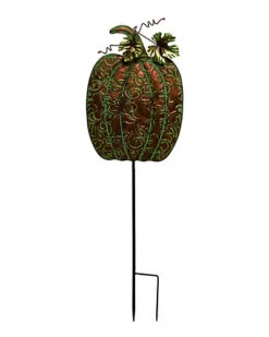 Metal 32in Bronze Fall/Harvest Pumpkin Y Home