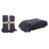 Transpac Polyester Blue Everyday Chunky Knitted Midnight Throw With Tassels -Home Accents Shop GUEST 3ee19fb5 f286 43a1 a6a5 69fcc0aca49c