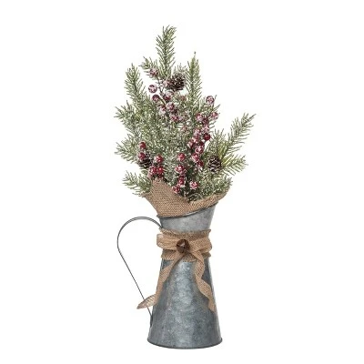 Transpac Metal 19 In. Multicolored Christmas Snowy Berry Arrangement In Pitcher 3 Transpac Metal 19 In. Multicolored Christmas Snowy Berry Arrangement In Pitcher